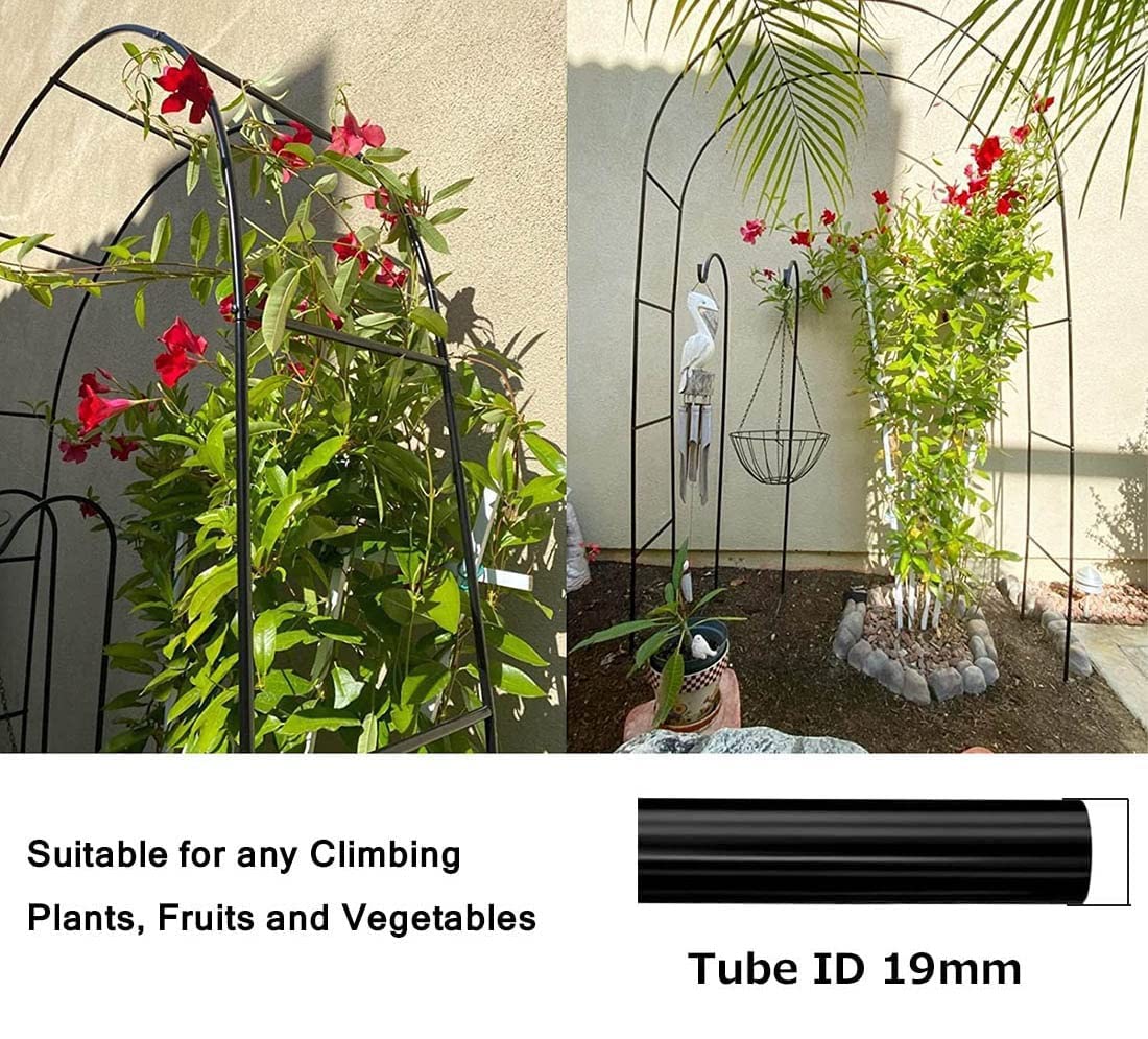 Gartenbogen zum Klettern von Rosen, Metallrosen, Gartenlaube für Hochzeiten, Pergola, Spalier, dekorativ, Hochzeitsüberdachung, weiß, 140 x 230 x 40 cm, Gartenparty-Dekoration