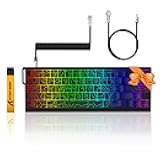 ATTACK SHARK X68 HE 8KHZ Rapid Trigger Keyboard Magnetic Switch,0.01 mm RT Accuracy,Wired RGB 60% Gaming Keyboard TKL with Adjustable Actuation,Snap Tap,Coiled Cable,for PC/Mac(Black Contour)