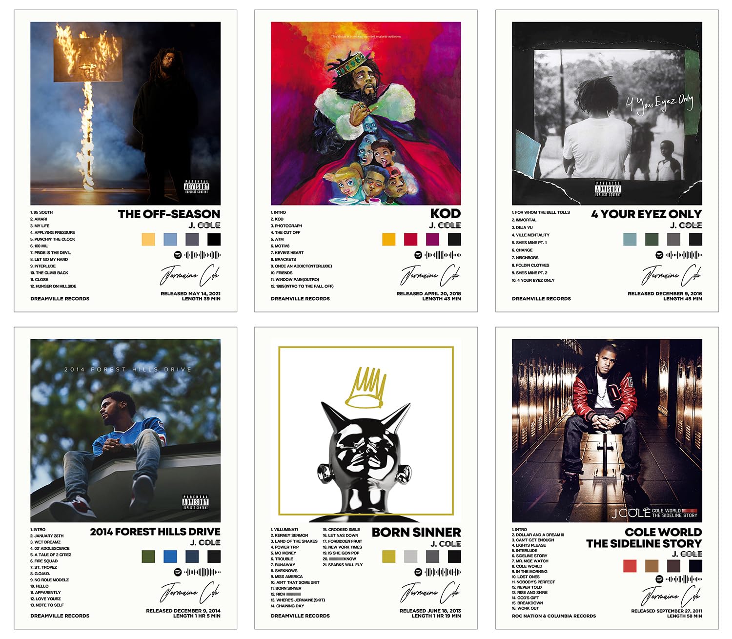 Amazon.com: J Poster COLE Album Cover Signed Limited Posters Print