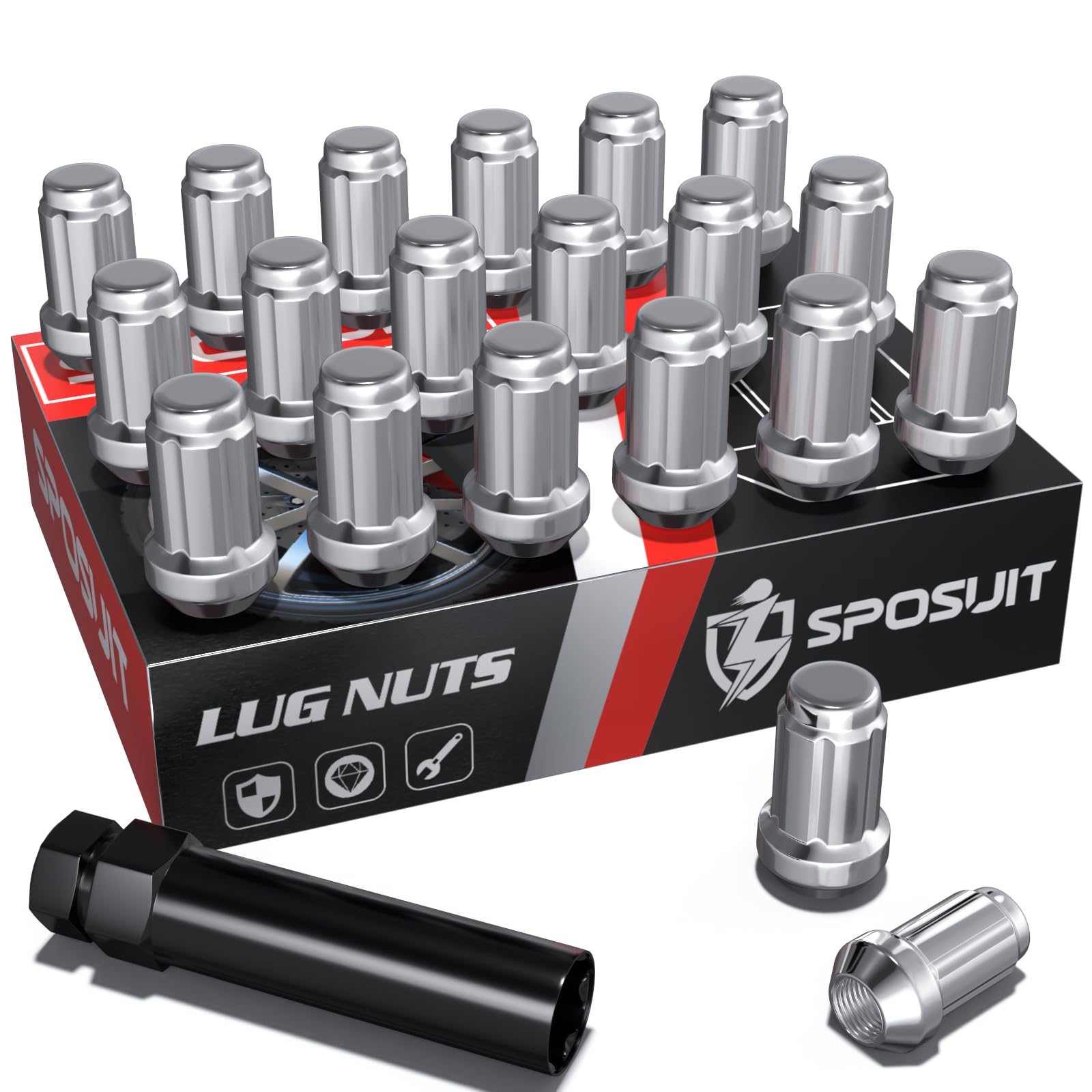 A-Preiu Lot De 20 écrous De Roue 12-1.5 Copatibles Avec Toyota