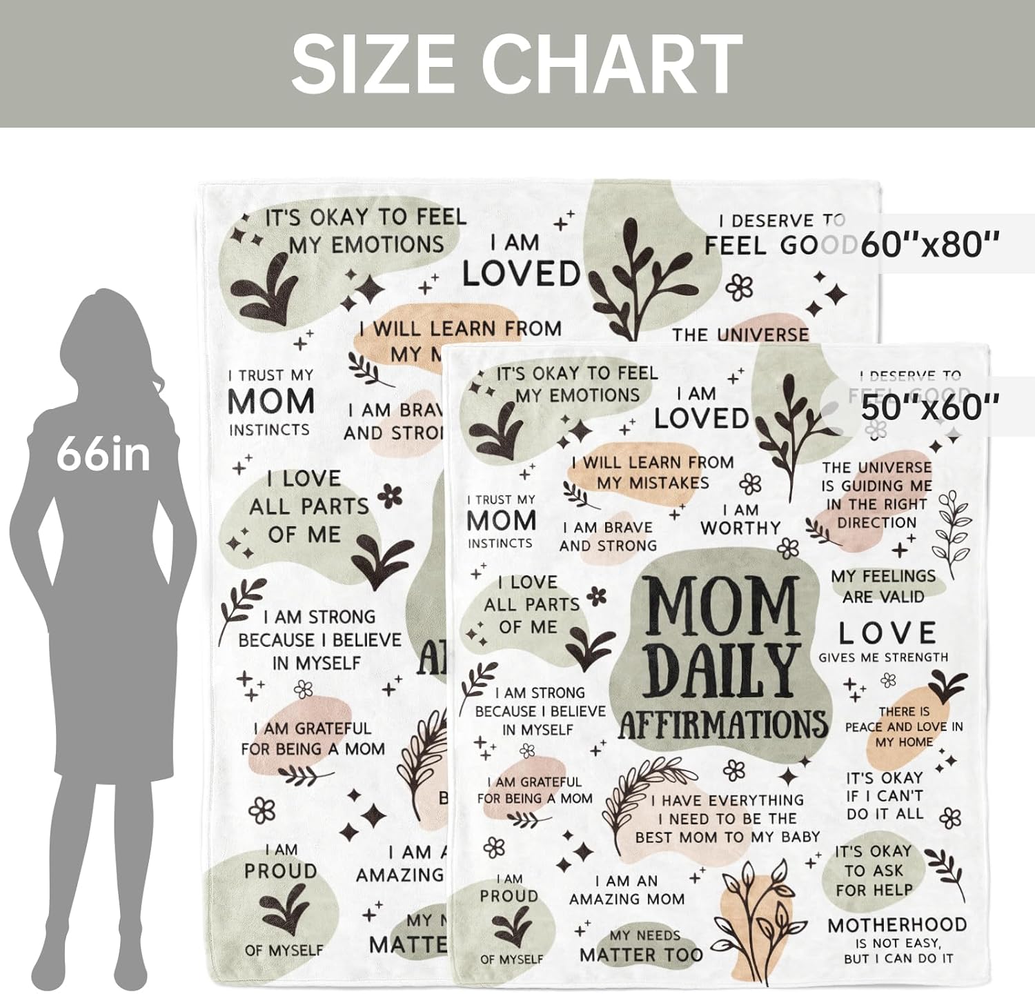 BaubleDazz New Mom Gifts Blankets, Pregnancy Postpartum Gender Reveal First Time Mommy Present, Mothers Day Birthday Gifts for Mom(60"X 80")