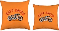 Vista 3 de American Cafe Racer Motorcycle Apparel and Merch Cafe Racer Biker Men Women Adult Teens Boys Girls Kids Youth Throw Pillow, 16x16, Multicolor
