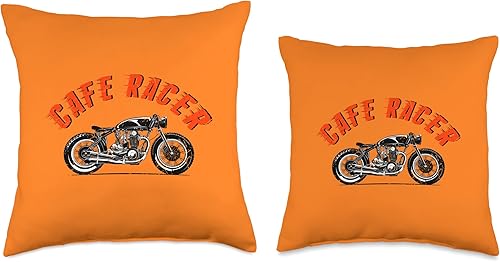 Miniatura 3 de American Cafe Racer Motorcycle Apparel and Merch Cafe Racer Biker Men Women Adult Teens Boys Girls Kids Youth Throw Pillow, 16x16, Multicolor