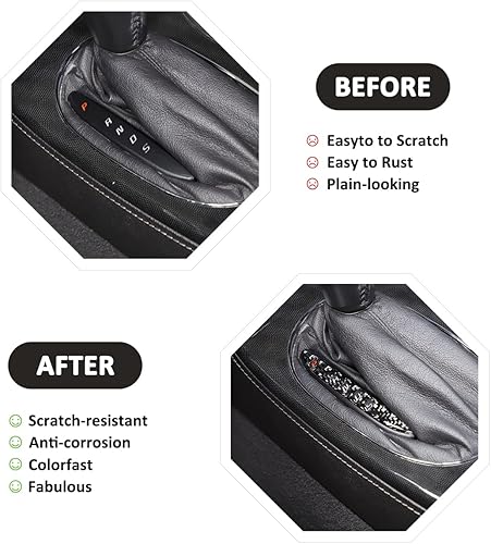 Miniatura 2 de Pegatinas de fibra de carbono suave para coche, indicador de cambio central para Chevrolet Corvette C6 2005-2013, calcomanías de ajuste de marco de