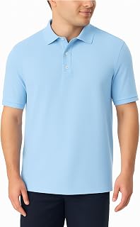 French Toast Unisex Adult Pique Polo Shirt - Breathable Cotton Blend, Relaxed Fit for School Uniforms, Work & Casual Wear (Standard & Husky)