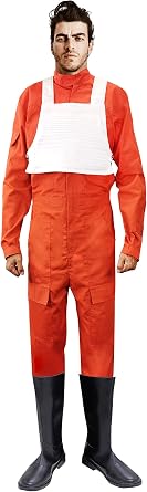 X-wing Rebel Fighter Pilot Orange Jumpsuit + White Flak Vest Star Wars Costume