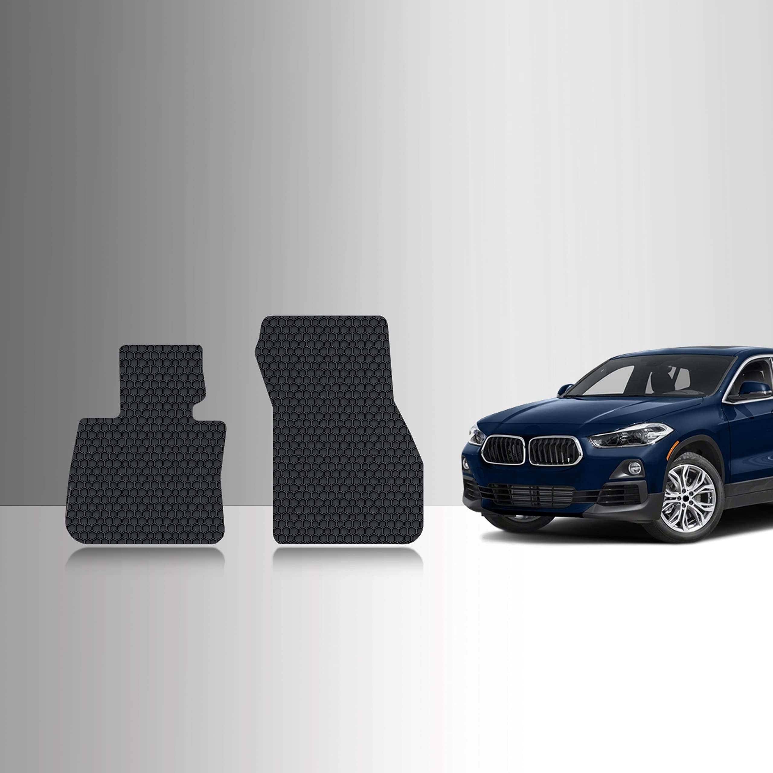 TOUGHPRO Floor Mats Accessories (Front Mats) Compatible with BMW X2 All Weather Heavy Duty (Made in USA) Black Rubber 2018 2019 2020 2021 2022 2023