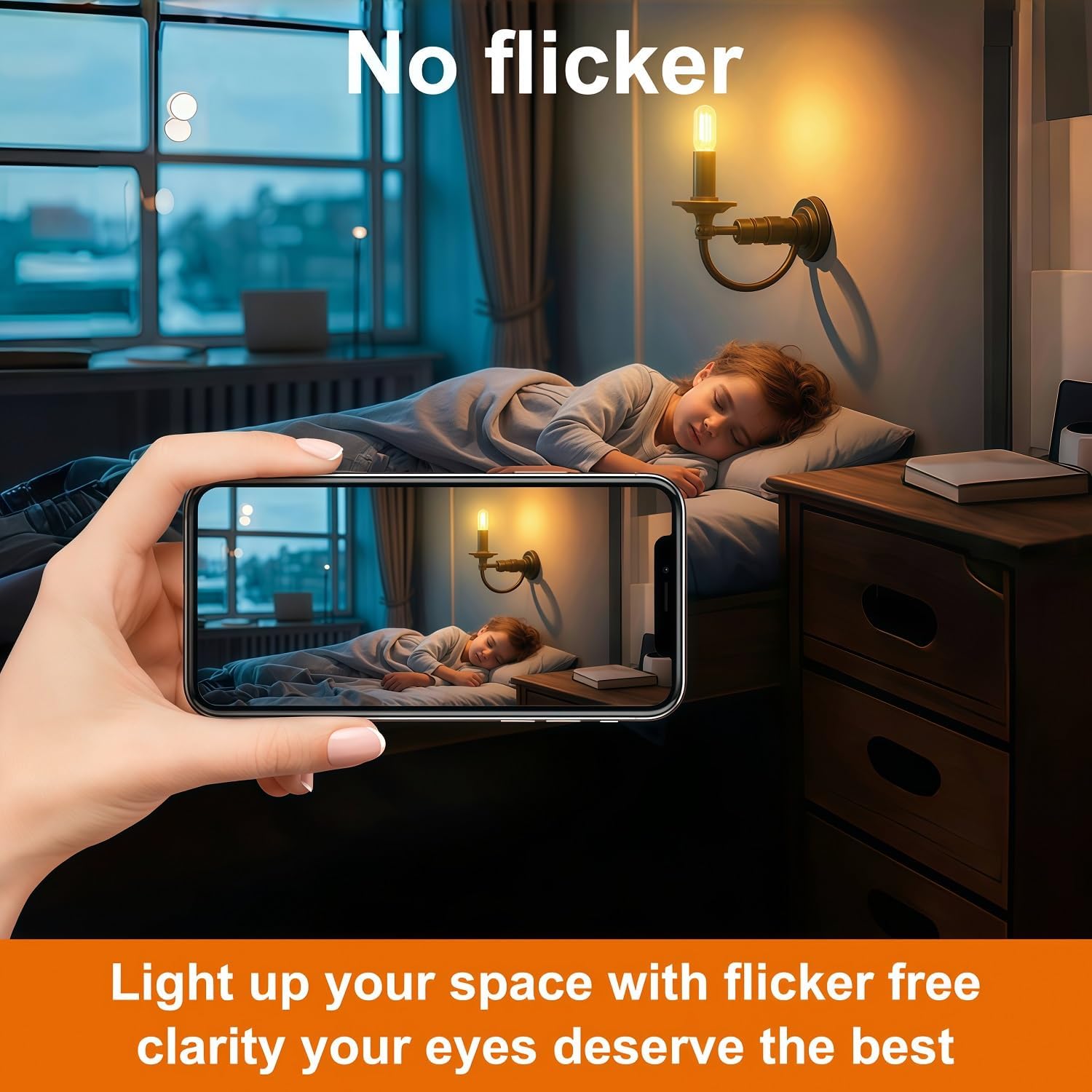 Vinaco 3.39 Inch E12 T6 LED Bulb Dimmable, 4 Pack T6 Candelabra Bulb LED 4W Equal. 40W Warm White 2700K, Clear Glass T6 Tubular LED Edison Bulb for Chandelier, Ceiling Fan, Pendant, Wall sconces