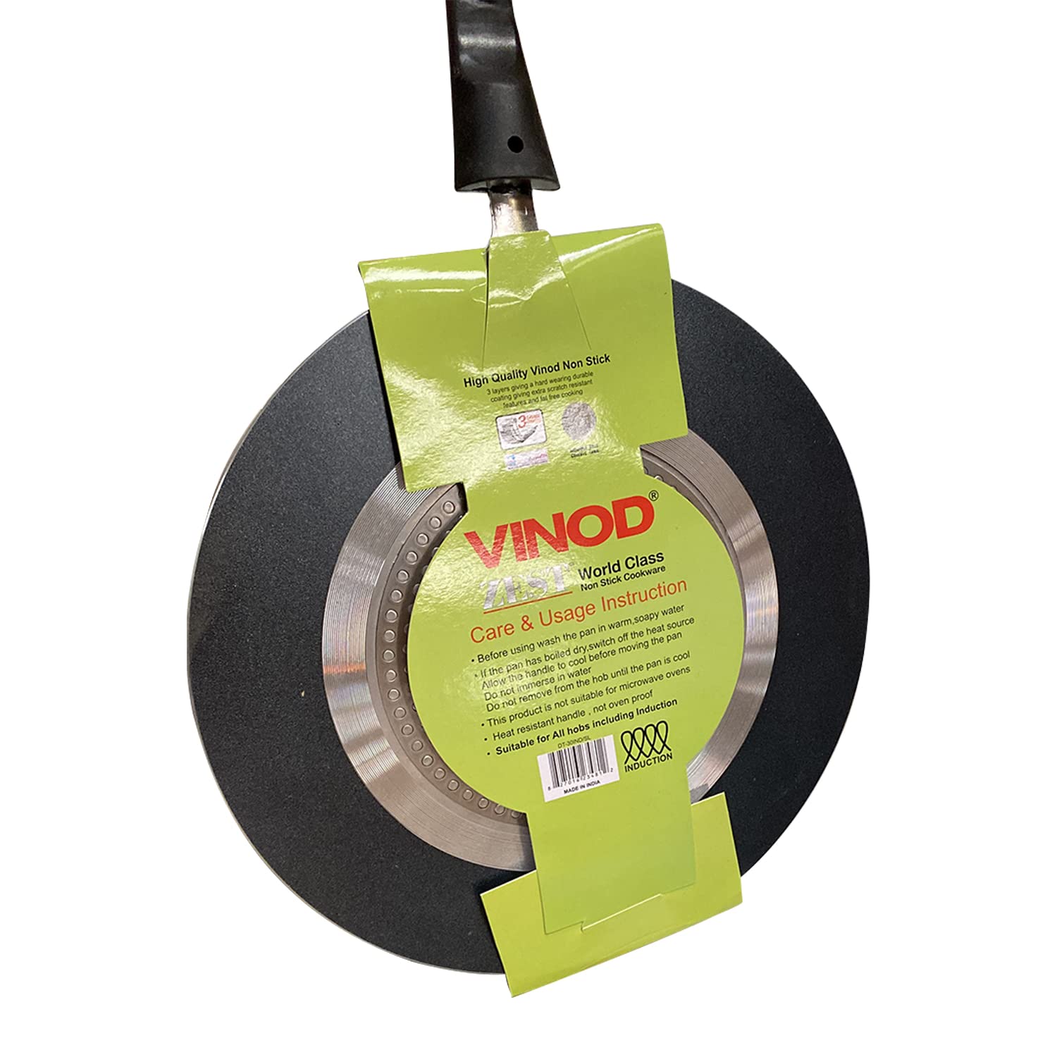 Vinod Non Stick Crepe Pan Chapati Pan with Stay Cool Handle, Roti Tawa, 30cm, 4mm Thick