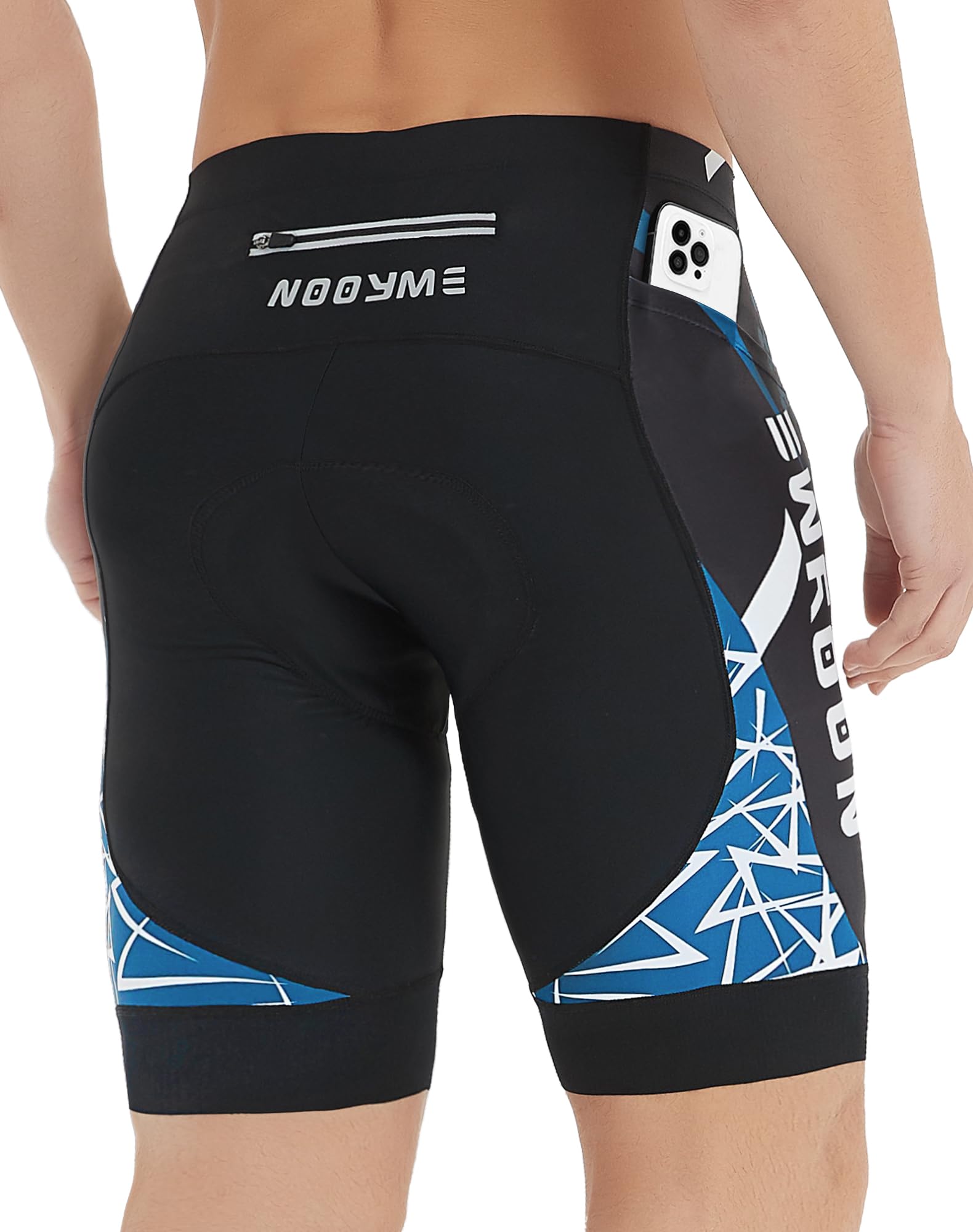 NOOYME Radlerhose Herren Fahrradhose Herren gepolstert 4D Elastische Radlerhose Herren mit Sitzpolster Atmungsaktive Leichte Radhose aus Polyamid und Spandex Fahrradhose Herren…