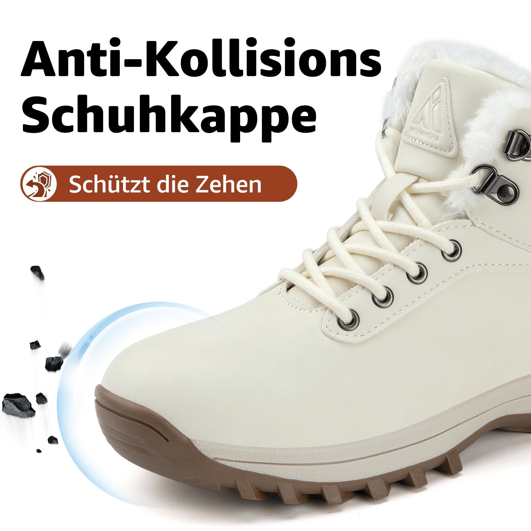 Mishansha Uomo Scarpe Invernali Donna Stivali da Neve Calda Impermeabili Outdoor Sneakers da Trekking Taglia 36-48 EU