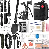 Kit de sobrevivência para camping, resgate ao ar livre, baú de tesouros, ferramentas de sobrevivência, kit de primeiros socorros