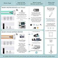 Vista 5 de SmartWings Persianas motorizadas de cebra, compatibles con HomeKit, Alexa, SmartThings, Google, persianas transparentes con control remoto, 50%