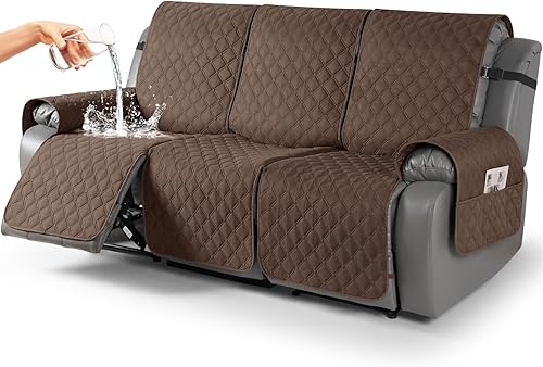 Miniatura 61 de TAOCOCO Fundas reclinables 100% impermeables, fundas de sofá reclinable con correas para las piernas, funda de sofá reclinable reversible para silla