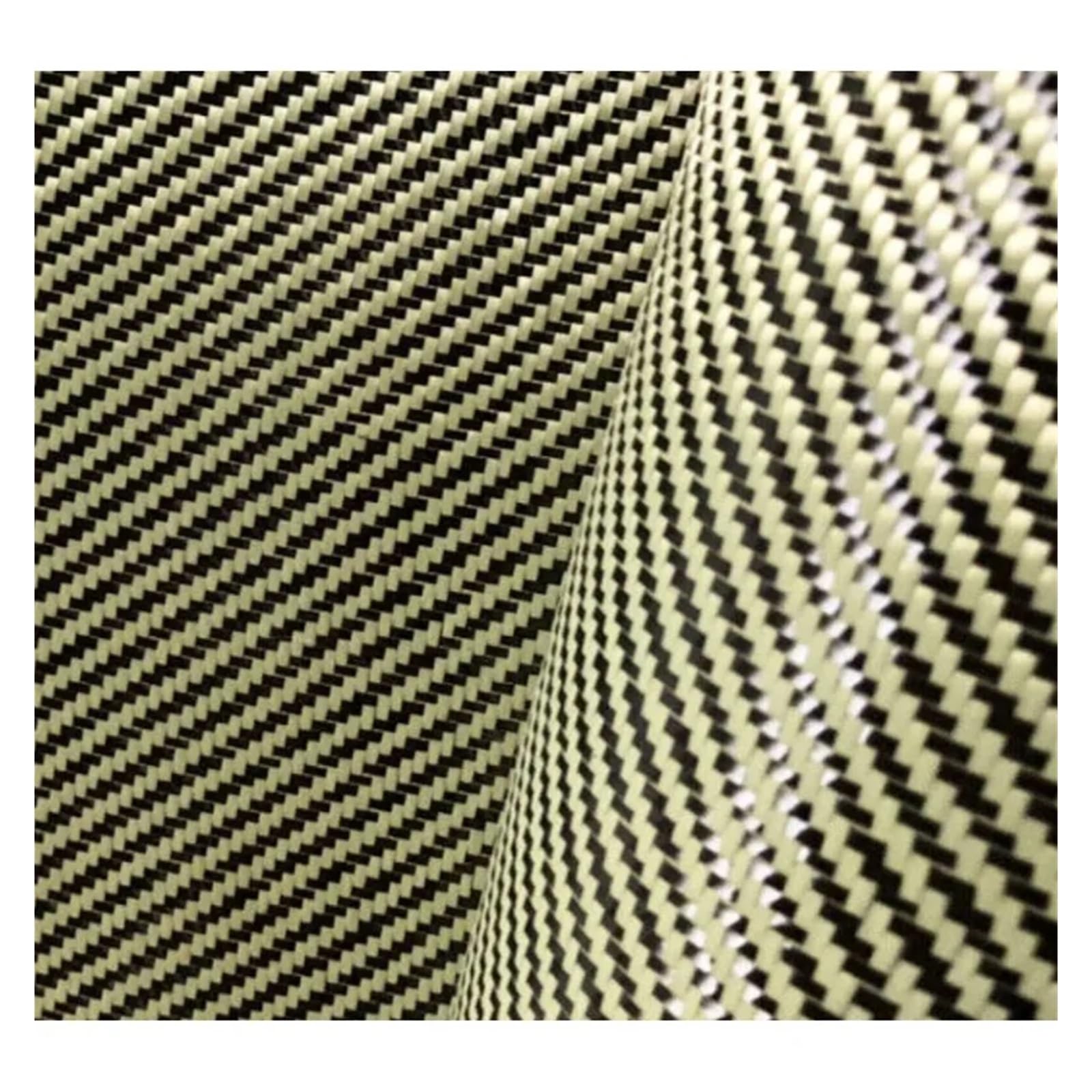 Tissu mixte fibre de carbone aramide jaune noir pour stratification composite et moulage de pièces