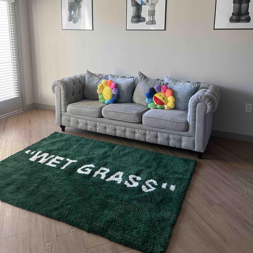 ラグ IKEA Virgil Abloh MARKERAD WET GRASS Ikea x Virgil Abloh (Off White) Markerad “Wet Grass” Green Rug