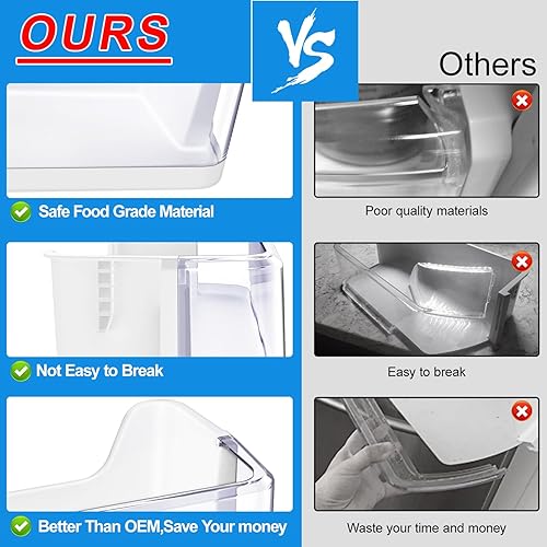 Miniatura 3 de (2 unidades) DA97-08348A actualizado para puerta de refrigerador compatible con Samsung Refrigerador Part RS265TDRS RS25H5111BC RS25H5111SR puerta,