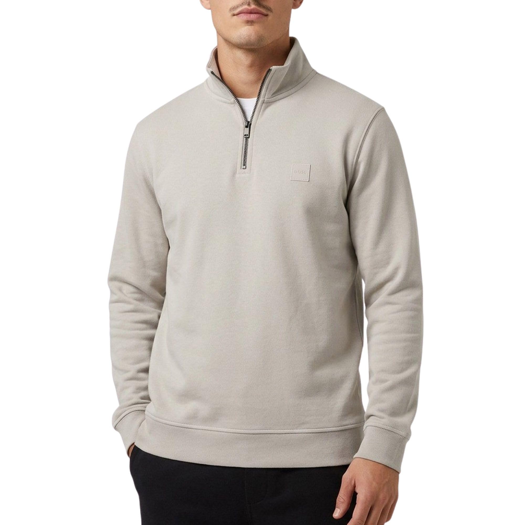 BOSS Men's Knitted Sweater, Open Grey 070, L