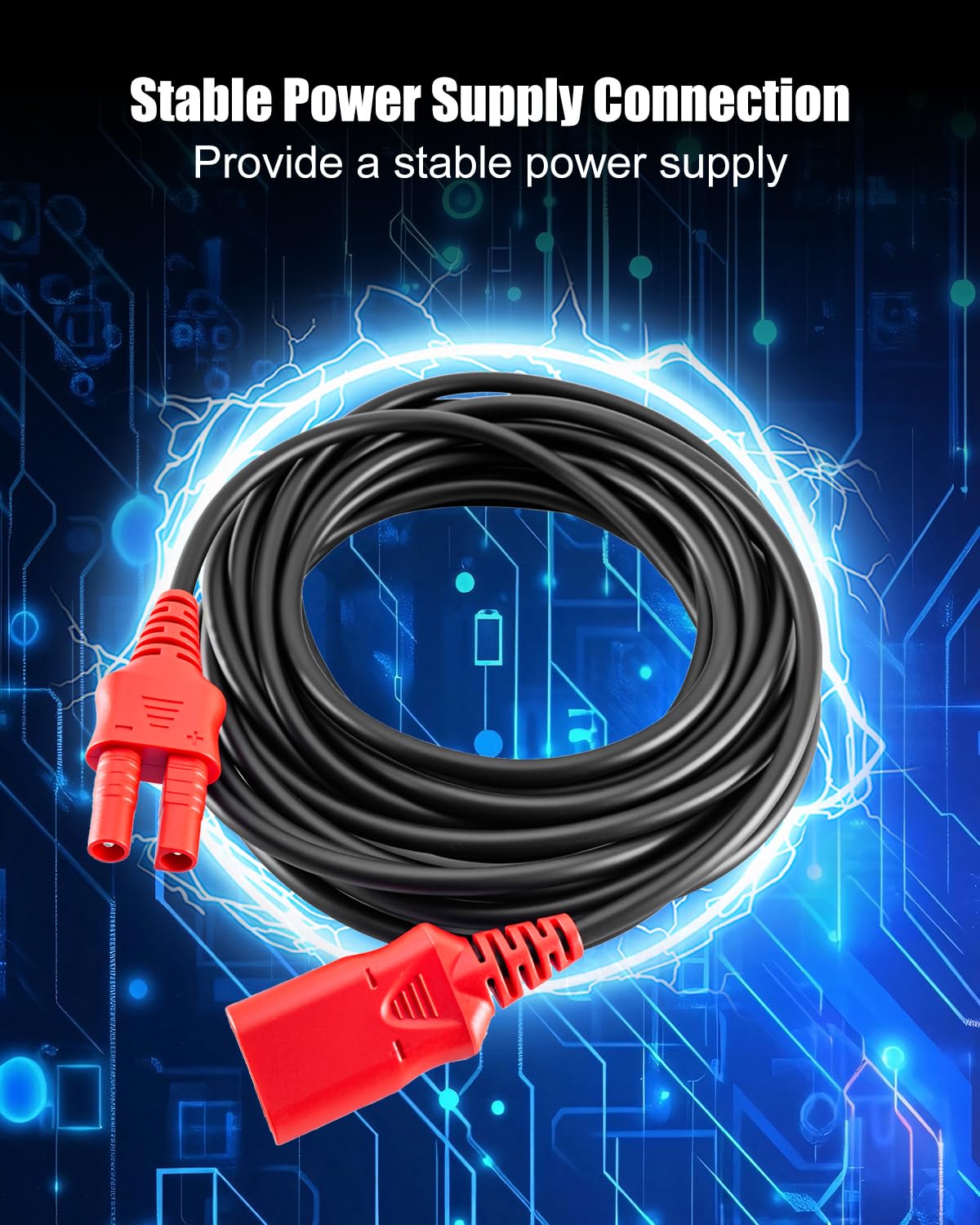 Câble d'extension de 6 m et clip de batterie compatible avec sonde d'alimentation 3Ez/3/3S, lot de pinces crocodiles de rechange PPTK0027 PPTK0025