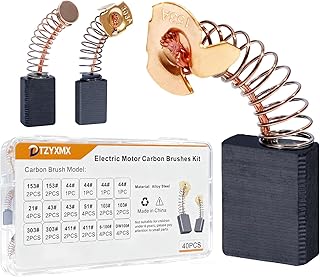 40 Pcs Electric Motor Carbon Brushes Set by Size,10 Models Power Tool Replacement Parts