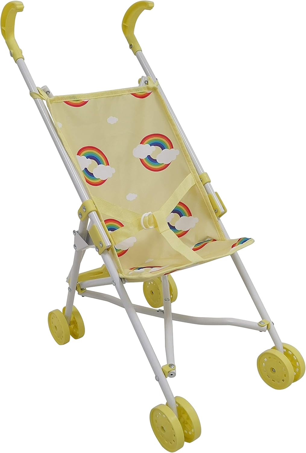 Roma Rupert Dolls Buggy – Primrose – Foldable Buggy with Safety Belt – Portable Pushchair for Baby Dolls up to 20” – Role Play Toys for Boys & Girls Aged 2 Years and Above