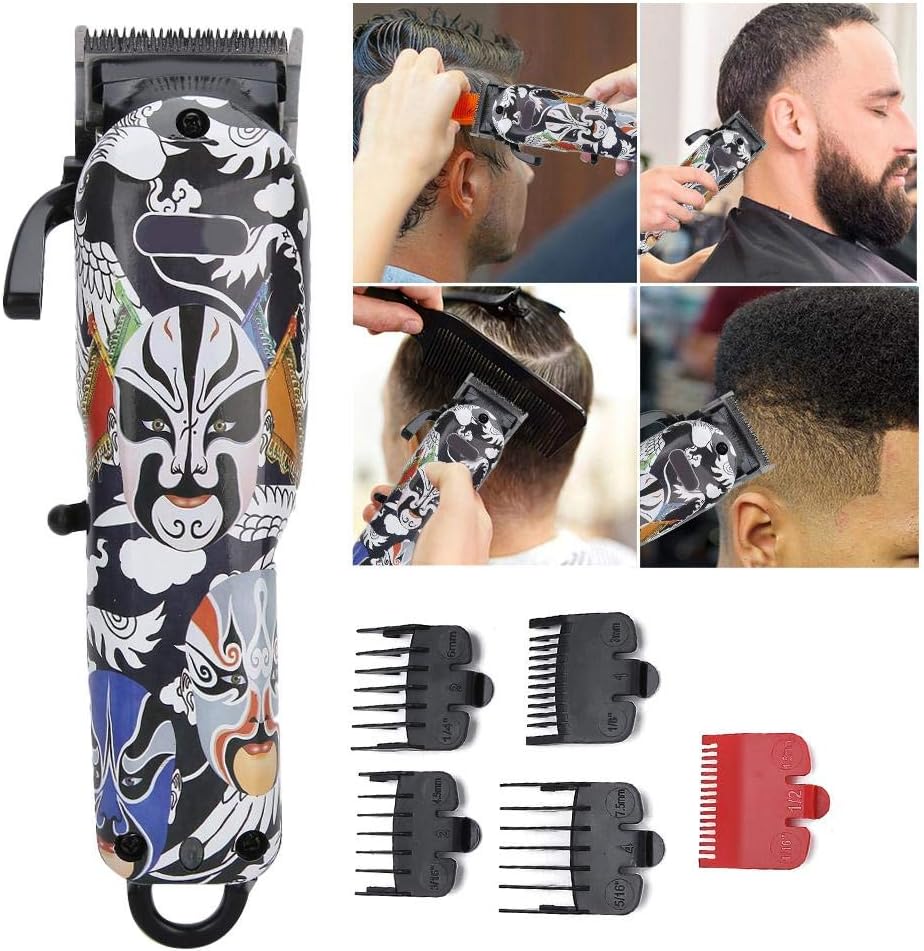 Amazon Com Electric Hair Clipper Professional Retro Oil Head Electric Clipper Hair Salon Home Trimming Tool Rechargeable Five Limit Combs Us Plug v For Men Barbers Beauty Personal Care