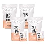 MightyGood. Wipe That Tush On-The-Go Flushable Wet Wipes - 4 Pack, 120 Wipes - Individually Wrapped Extra-Large Wipes with Aloe - Hypoallergenic & Unscented - Septic and Sewer Safe