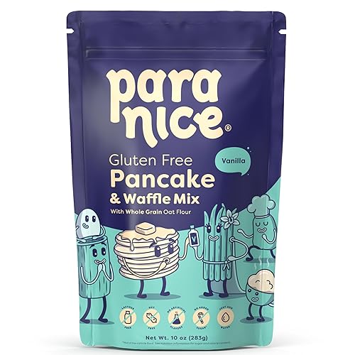 Miniatura 3 de Paranice - Mezcla para panqueques y waffles - Vainilla - Con harina de avena integral - Solo tienes que añadir agua - Sin gluten - Sin lácteos - Sin