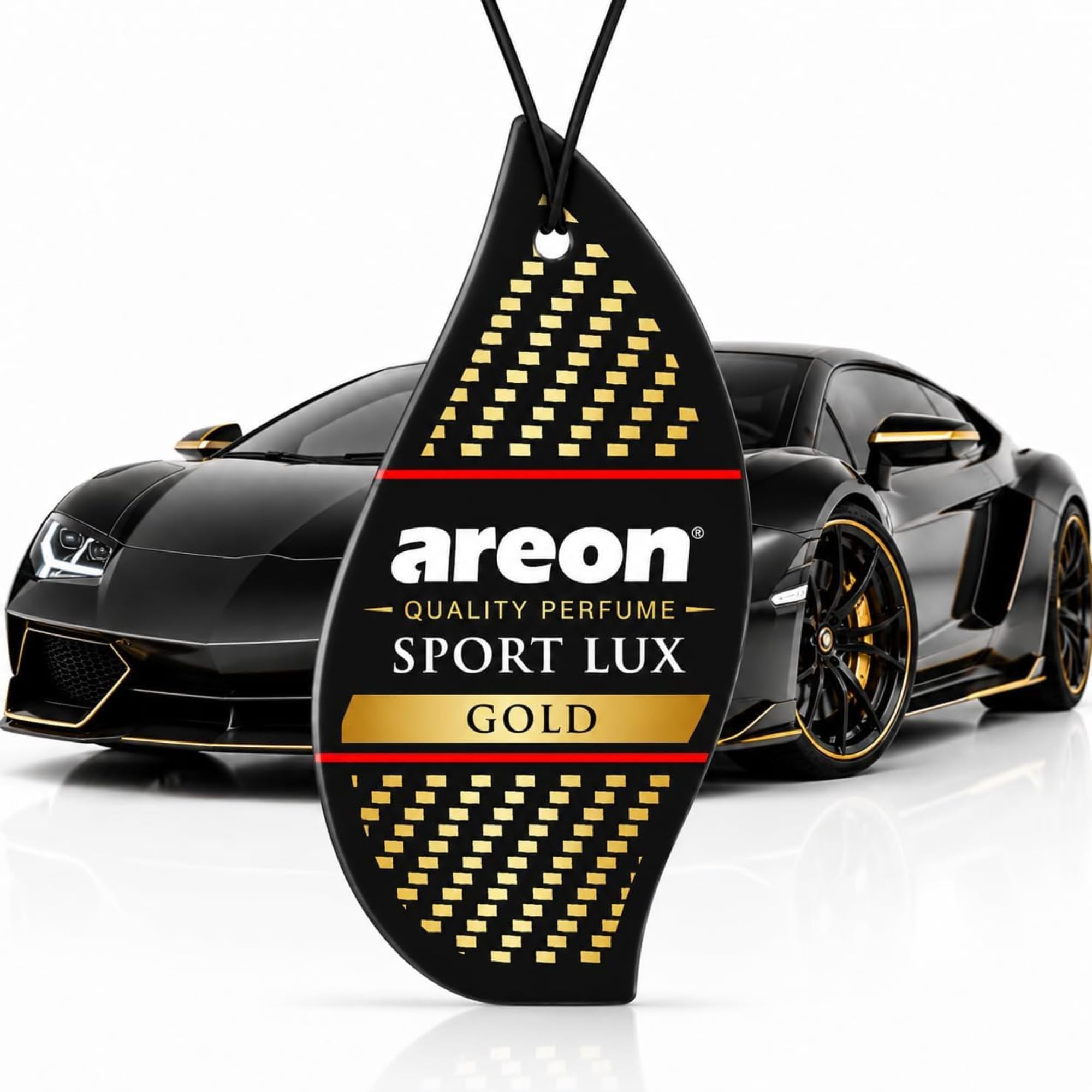 SL-Gold-12 Sport LUX Cardboard Air Freshener, Gold, 12 Pack