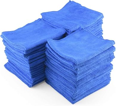 EZAUTO WRAP 50 pcs Microfiber Cleaning Cloth Towel Rag Car Polishing Scratch Free Ultra Soft Auto Detailing Multi-Purpose Kitchen