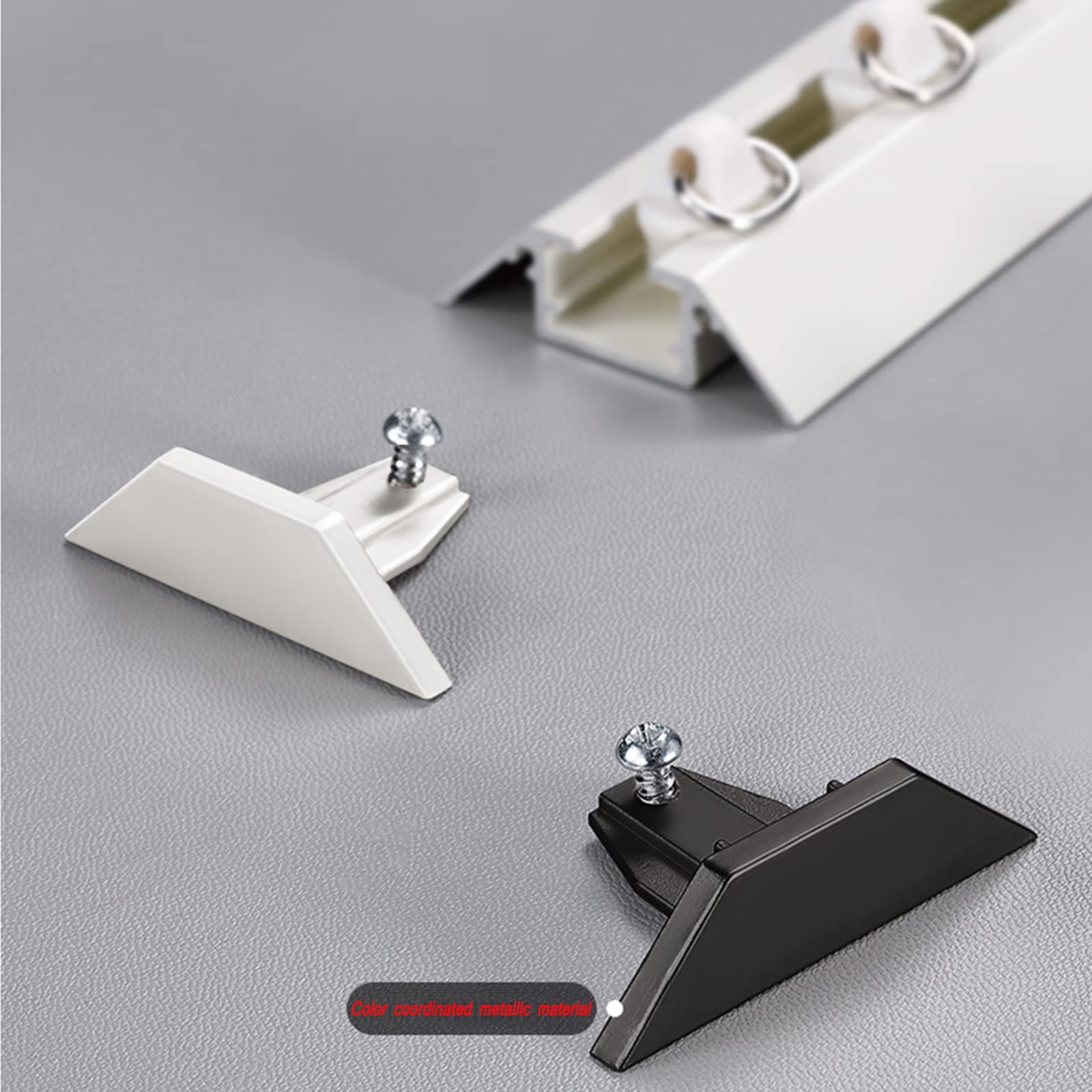 Ultra cienki karnisz sufitowy w kształcie litery V, 400 cm, regulowana szyna ze stopu aluminium, do zasłon, zasłon i przegród pomieszczeń, montowany od góry, elegancki, czarny kolor, elastyczny i