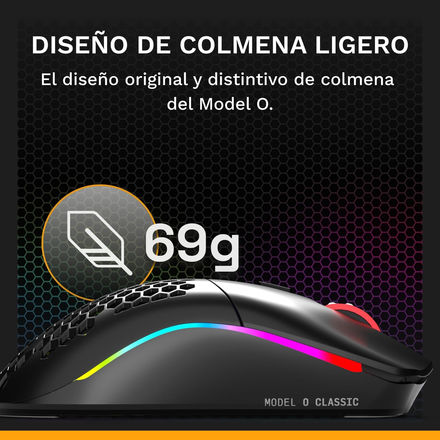 GLORIOUS Gaming Model O Classic: ratón Gaming inalámbrico PC – Latencia Baja, Sensor 19K dpi, Carcasa Colmena 69 g, RGB Personalizable, Switches mecánicos 100M de clics, Botones programables – Negro 4