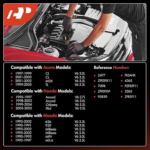 Miniatura 2 de A-Premium Iridium Platinum - Bujías compatibles con Honda Accord 1995-2002, Pilot 2003-2005, Odyssey 1999-2004 y Acura MDX 2001-2002, TL 1999-2003,