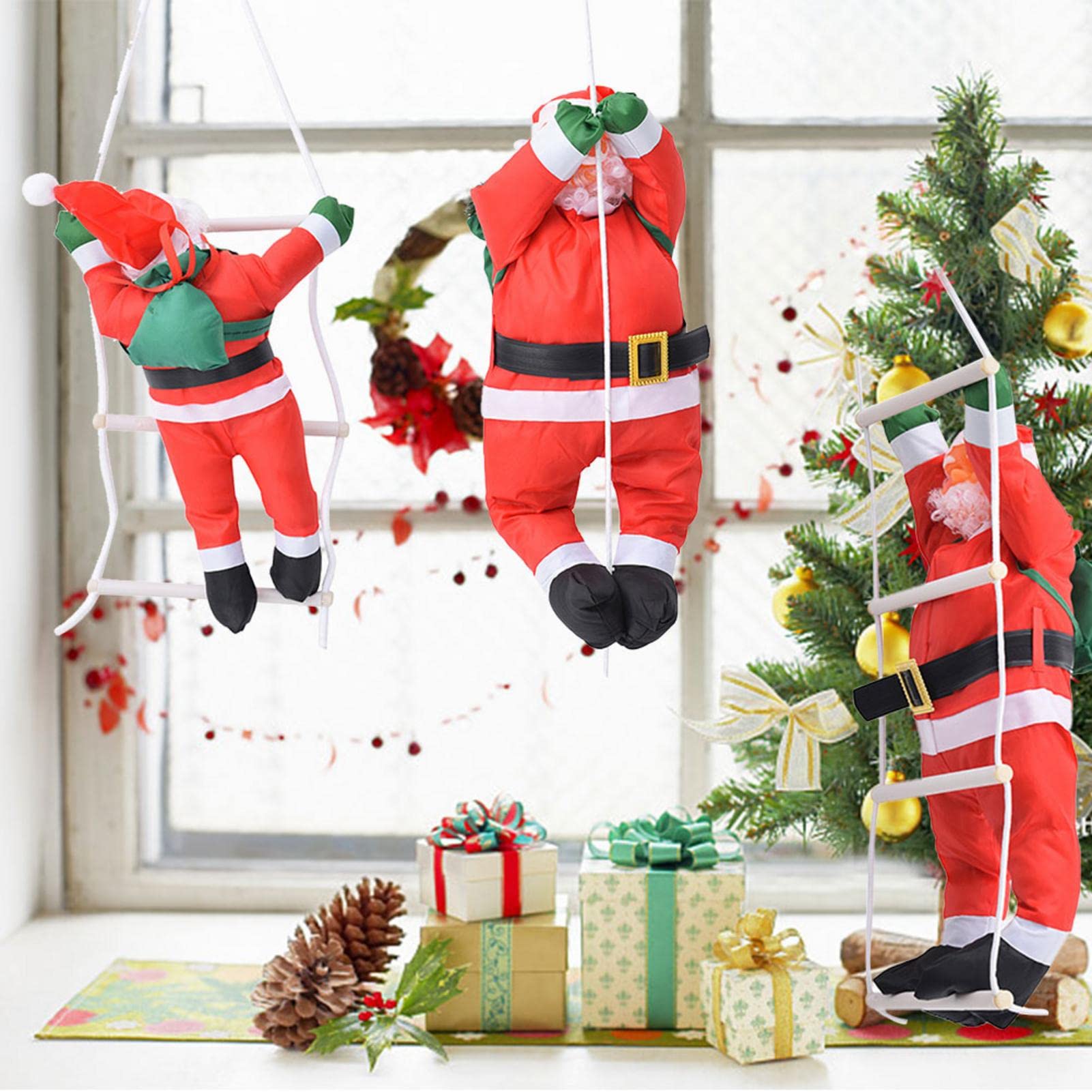 Amazon.co.jp: クリスマス 飾り はしご サンタさん 60cm 大きな