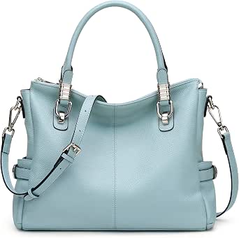 S-ZONE Women Genuine Leather Handbag Shoulder Purse Tote Crossbody Bag