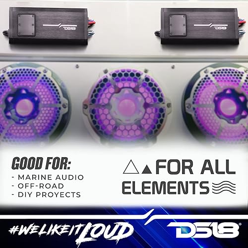 Miniatura 29 de DS18 NXL-X1200.5D Amplificador marino de 5 canales, compacto clase D de rango completo IP67, amplificador impermeable 2 ohmios 500x1 RMS 2800