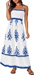 PRETTYGARDEN Summer Dress for Women 2026 Floral Sundress Spaghetti Strap Flowy Beach Vacation Boho Maxi Dresses