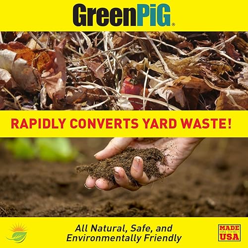 Miniatura 5 de GREEN PIG El acelerador de compost convierte los desechos de patio en humus fértil en 30 días y ayuda a controlar los olores asociados con pilas de