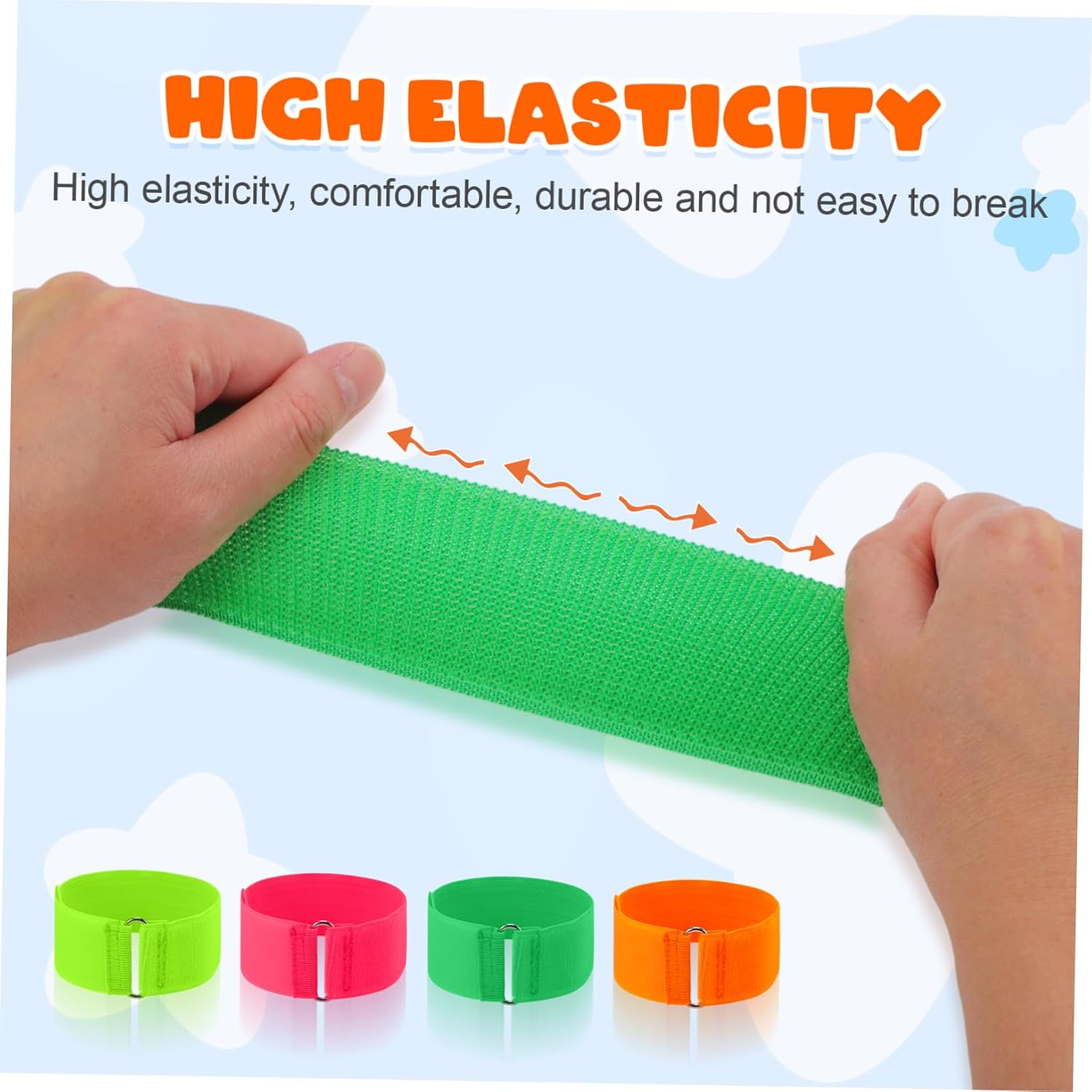6Pcs Adjustable Nylon Tie Ropes for Three Legged Race Games Mixed Colors Elastic Straps for Adults for Outdoor Fun and Team Building Activities