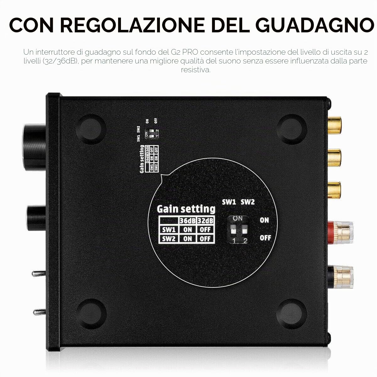 Nobsound G2 PRO - Mini Amplificatore di potenza 300 W Mini HiFi Subwoofer/Full-Frequency Mono