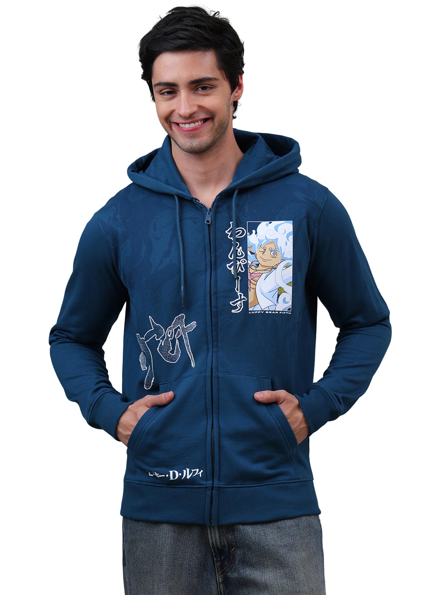 Buy Free Authority Official One Piece: Luffy Anime Printed Blue