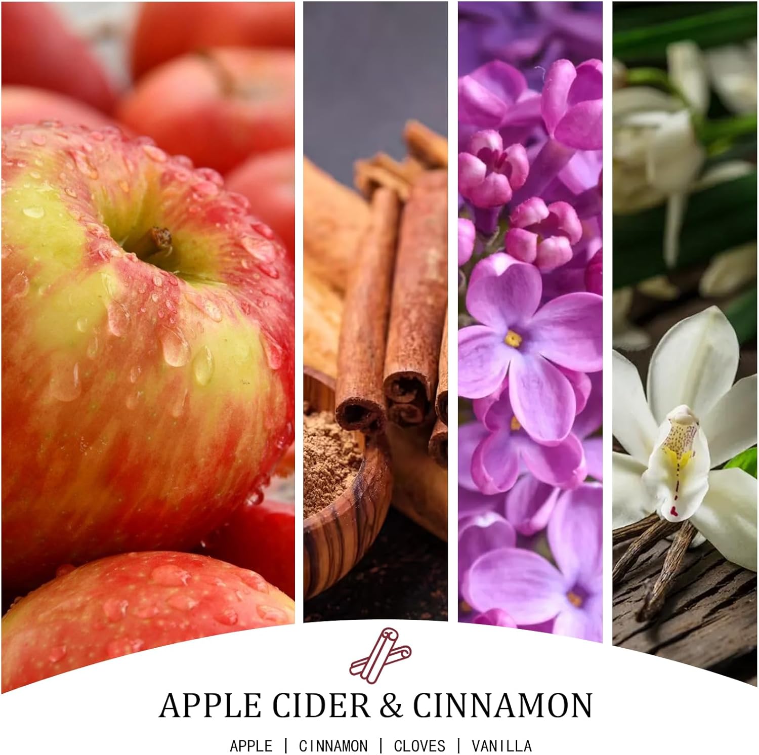 Large Fall Candle Apple Cider & Cinnamon Scented, 4 Wick Natural Soy Candles for Home Scented, 30oz Big Autumn Candle Long Lasting, Home Aromatherapy Candles Housewarming Gift for Women Men - Image 2