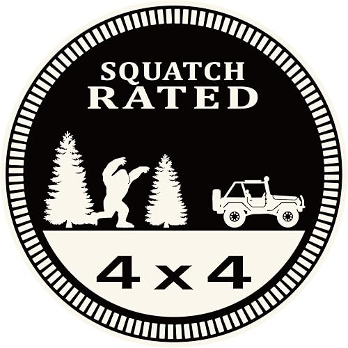 Squatch - Emblema de automĂłvil calificado, 4 x 4, calcomanĂas de metal 3D, calcomanĂas redondas compatibles con vehĂculos Jeep Wrangler, camiones, Squatch - Emblema de automĂłvil calificado, 4 x 4, calcomanĂas de metal 3D, calcomanĂas redondas compatibles con vehĂculos Jeep Wrangler, camiones,