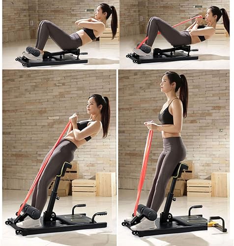 Miniatura 3 de Goplus Máquina de sentadillas profundas, 8 en 1 Sissy Squat Fitness Equipo funcional de entrenamiento de entrenamiento para sentarse y empujar hacia