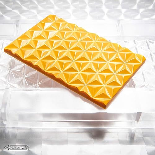 Miniatura 2 de Chocolate World CW12006 - Molde para caramelo de policarbonato con 2 cavidades, cada una de 3.012 in x 4.862 in x 0.295 in de alto