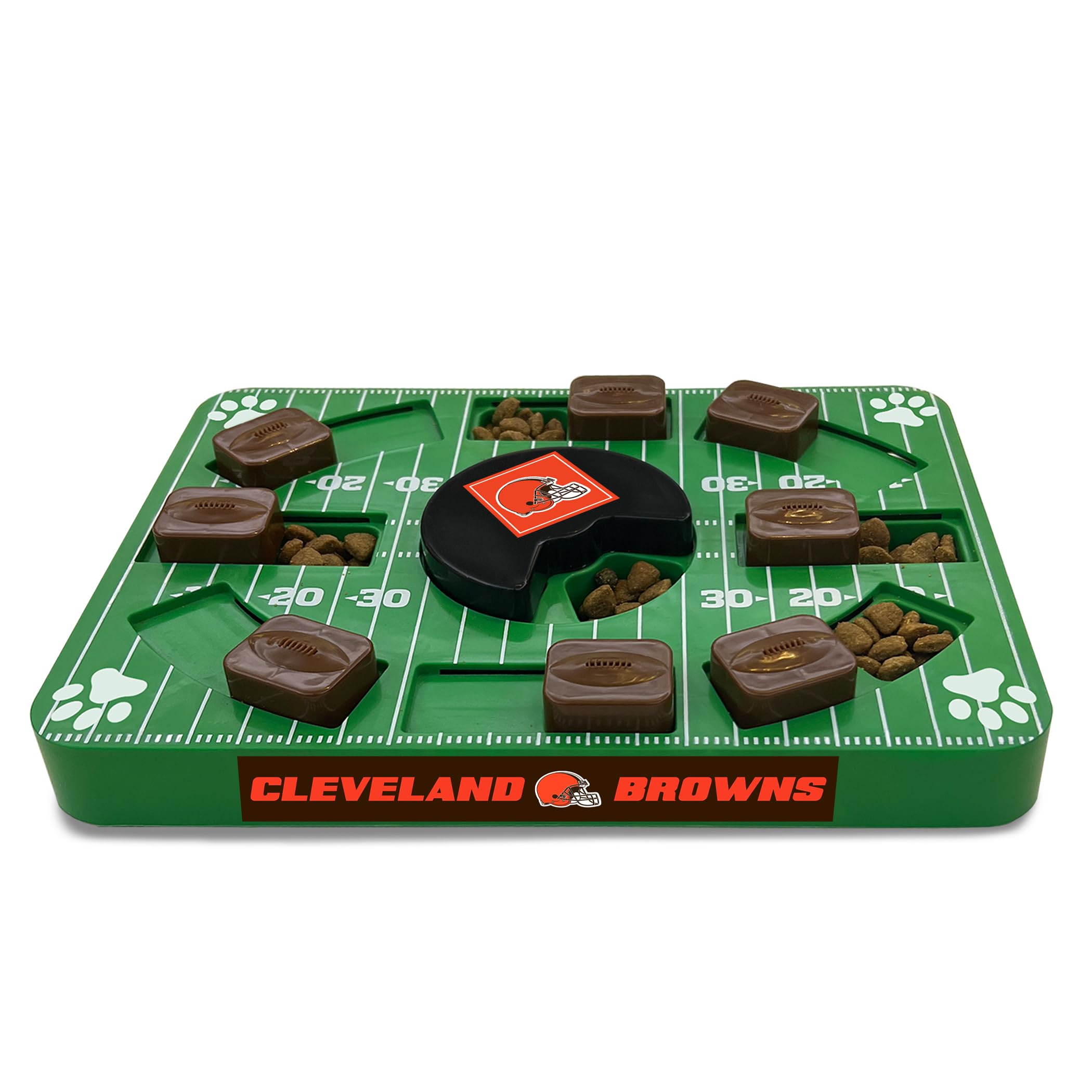 Pets First NFL Cleveland Browns Puzzle Toy for Dogs, Slow Feeder Board for Pets, Interactive Doggie Treat Toy