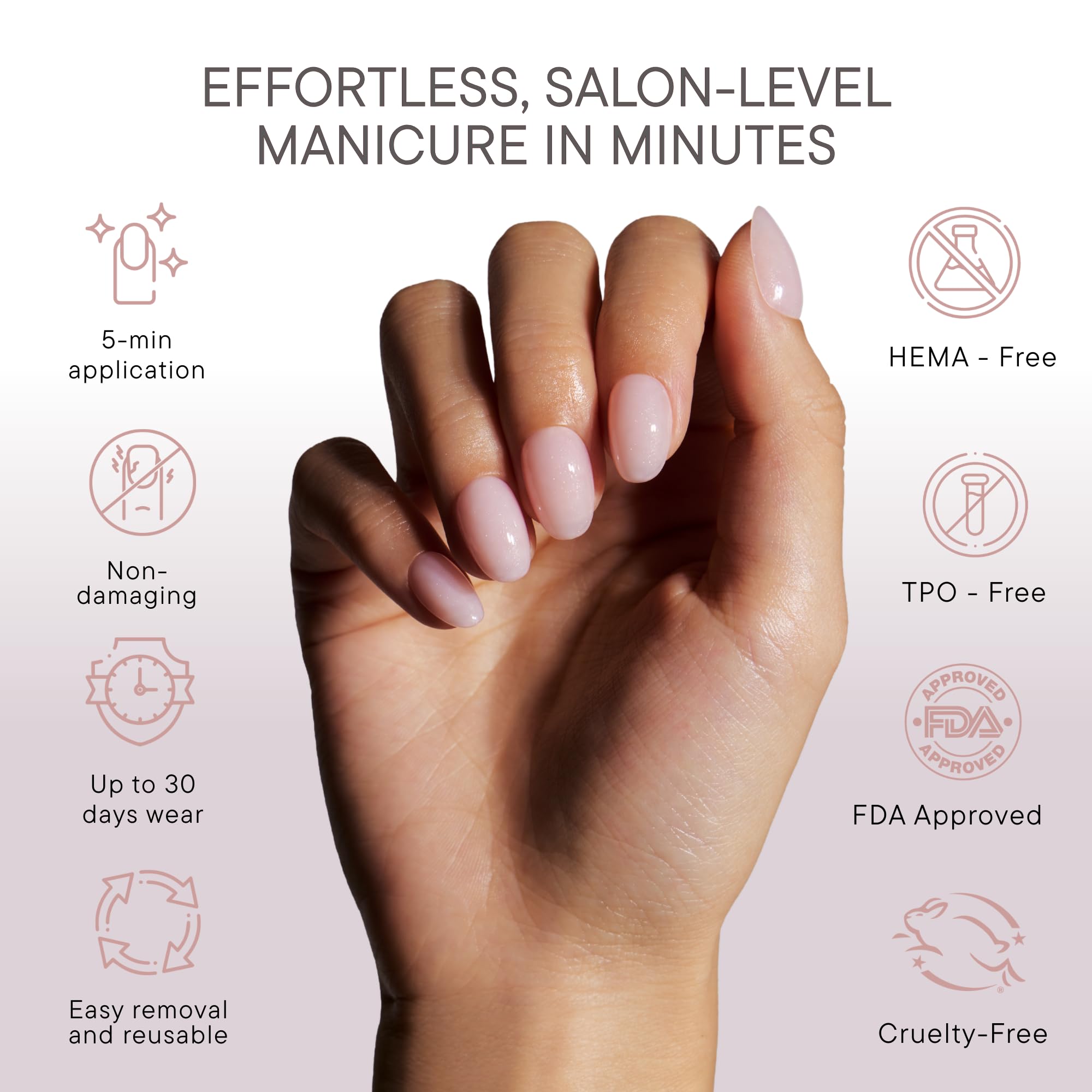 Celebritips Salon U-ltimate Extra Short Round Press-On Nails