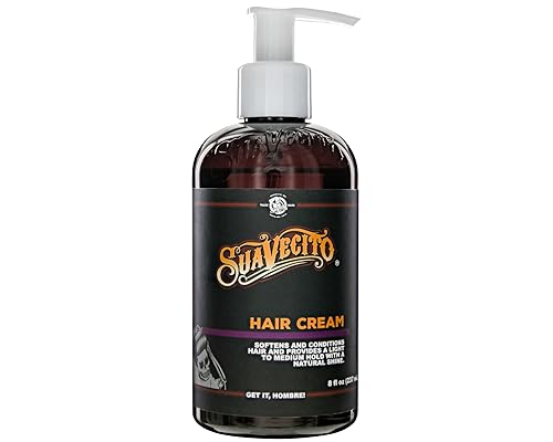 Suavecito Hair Cream for Men - Pump Bottle, Light Hold,