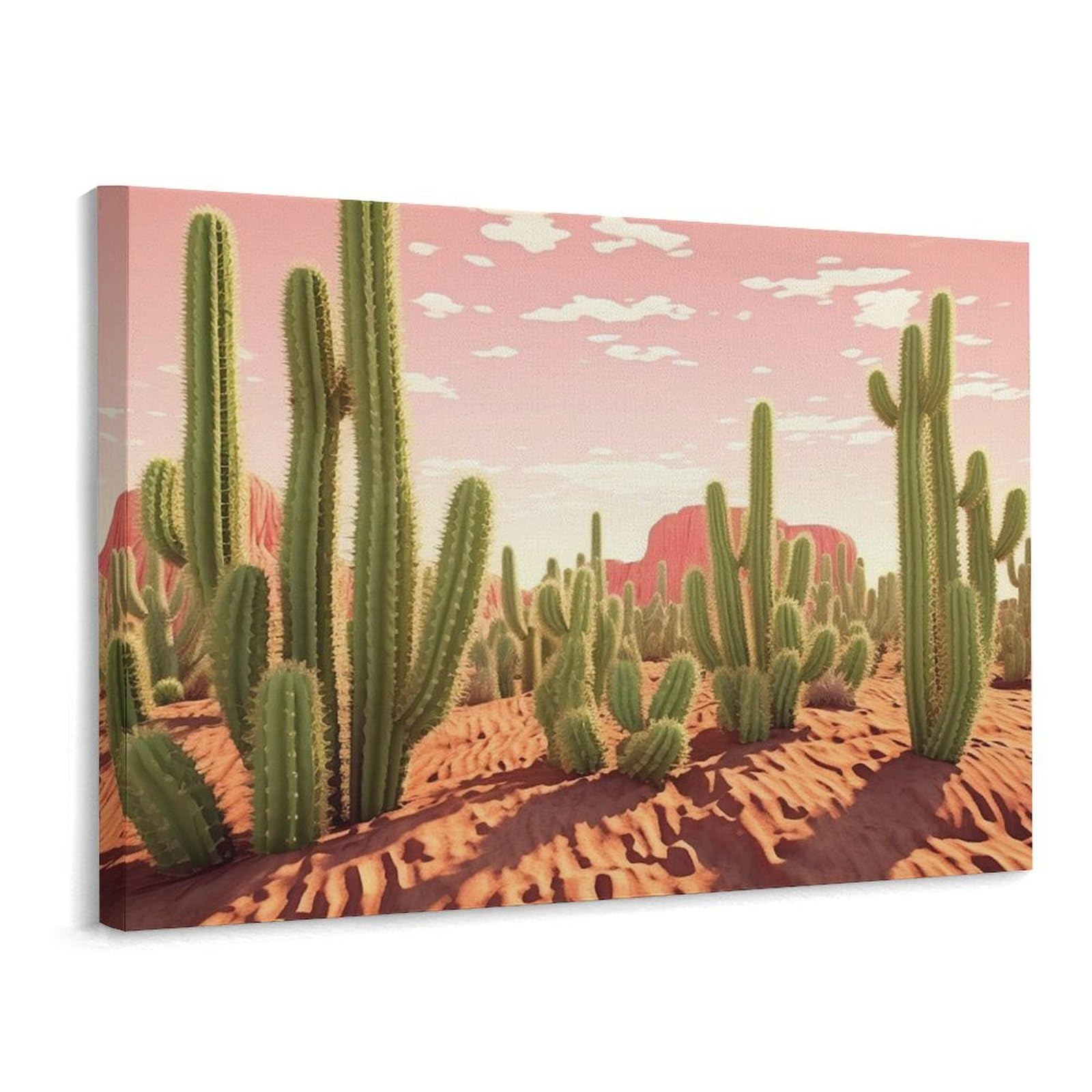 MXDLKSWPOH Canvas Wall Art for Living Room Prints Aesthetic Poster Canvas Paintings Prints Cactus Desert Pictures ArtWork Office Wall Decor Modern Abstract Wall Art for Bedroom Home Decor 30x40 Cm
