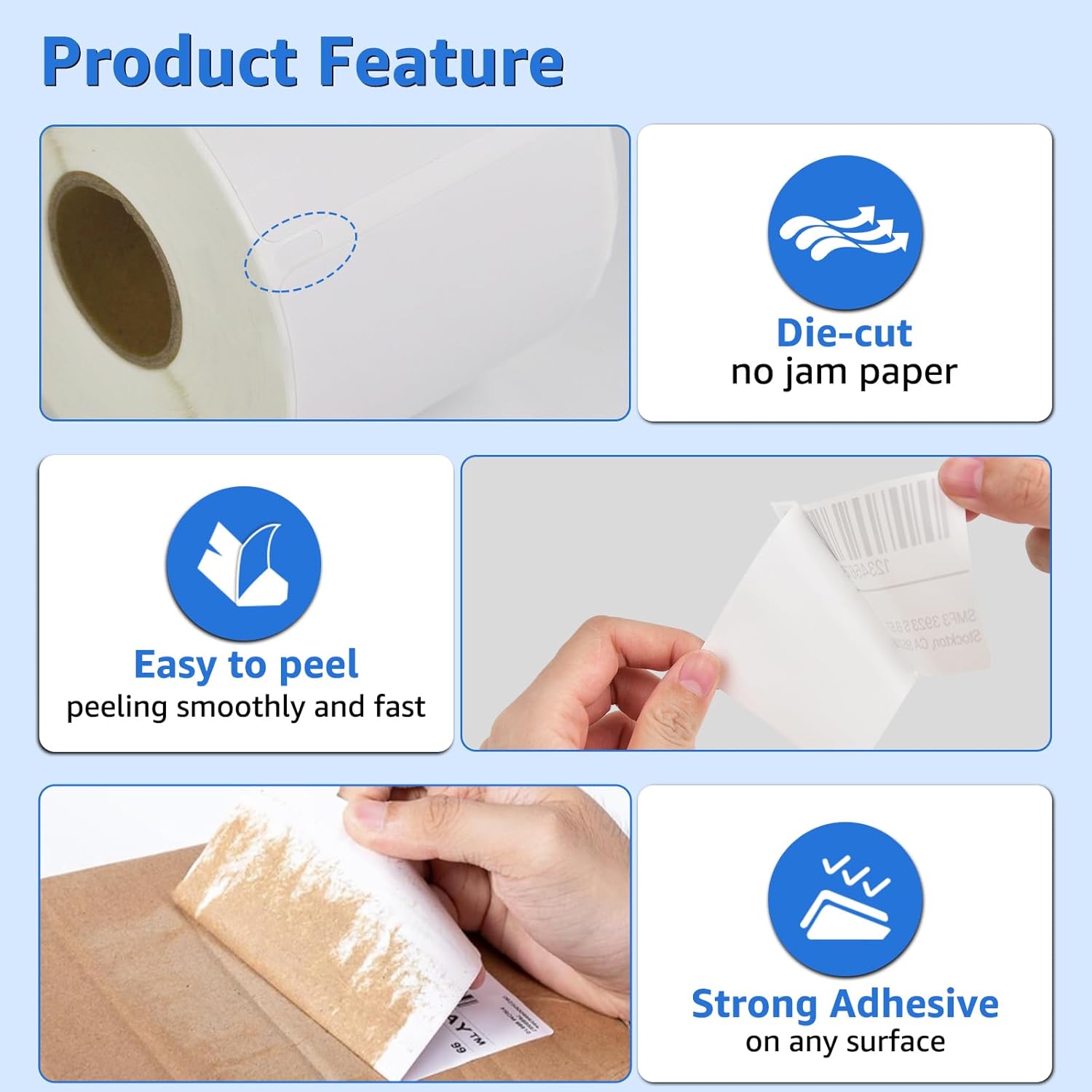 Cruxer 1 Roll Compatible for DYMO 30256 A30256 2-5/16" x 4"(59mm x 104mm) Shipping Labels Perforated 300 Labels per roll, Replacement for DYMO Label Writer 450, 450 Twin Turbo, 4XL, 450 Turbo - Image 3